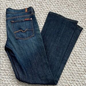 7 For All Mankind Blue Boot Cut Jeans